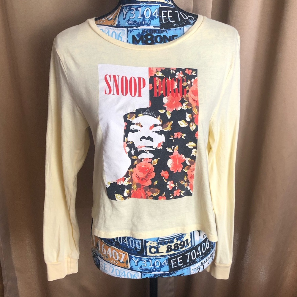 Snoop Dog Graphic Logo Long Sleeve Crop Shirt